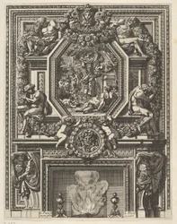 Komin z bachantką nad płaszczem z „Grandes Cheminée”, ca. 1644-66.
