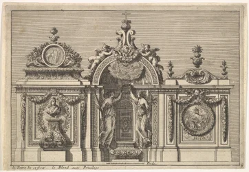 Projekt tabernakulum w dwóch wariantach, z: Tabernacles à l