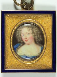 Pani o imieniu Francoise-Marguerite De Sevigne, hrabina De Grignan (emalia)