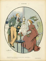 Ilustracja Jehana Testevuide (1873-1924) w Le Rire, 09.05.08 - Dandyism - Moda, Architektura wnętrz - Dandy