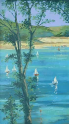 Salcombe Through The Trees (olej na płótnie)