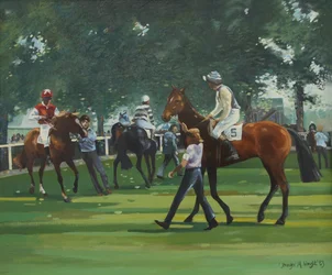 The Paddock, Windsor Races (olej na płótnie)