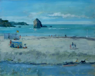 Thurlestone Rock, Devon. olej na płótnie , 2016