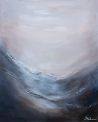 Zamglony horyzont oceanu