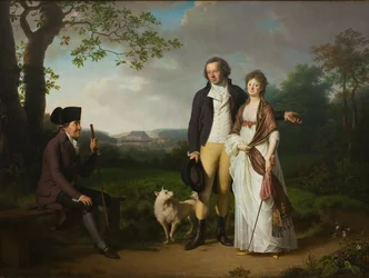 Niels Ryberg z synem Johanem Christianem i synową Engelke, z domu Falbe, 1797