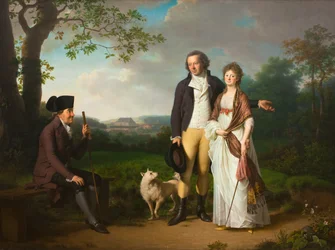 Niels Ryberg z synem Johanem Christianem i synową Engelke z domu Falbe