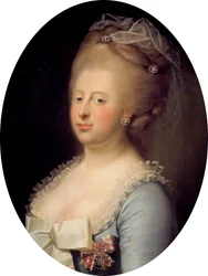 Portret Karoliny Matyldy Hanowerskiej 1751-1775, królowej Danii, 1771