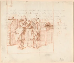 Szkic ilustracji P.A. Sztuka Heiberga „De Vonner og de Vanner”