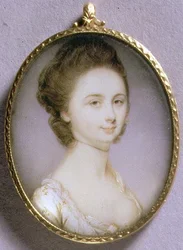 Portretowa Miniatura Damy w Białej Sukni, ok. 1780-85 (akwarela na kości słoniowej)