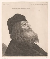 Portret Empedoklesa Empedokles filozof. (tytuł na obiekcie) Popiersia filozofów i królów (tytuł serii)