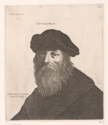 Portret Pitagorasa. (tytuł na obiekcie) Popiersia filozofów i królów (tytuł serii)