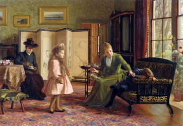 Kiedy po raz pierwszy spotykamy się par Hayllar, Jessica (1858-1940). Olej na płótnie, format : 45,7x66