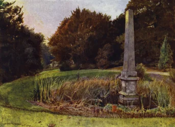 Chiswick House, Obelisk w basenie (kolor lito)