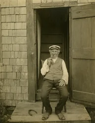 Kapitan Billy Bowen, kapitan morski w Nantucket, ok. 1905-09