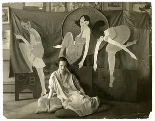 Lin w swoim sklepie, Greenwich Village, Nowy Jork, USA, ok. 1916-20 (zdjęcie żelatynowo-srebrowe)