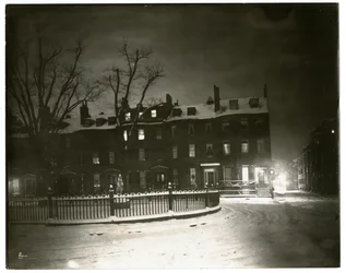 Plac Louisburg, Boston Jenny Lind mieszkała w narożnym domu, Boston, USA, ok. 1902-10 (zdjęcie żelatynowe)
