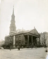 Kaplica św. Pawła, Broadway, Nowy Jork, USA, ok. 1905-40 (zdjęcie żelatynowo-srebrowe)