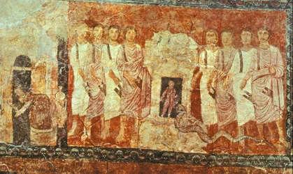 Prorocy Baala na Górze Karmel (tempera na gipsie)