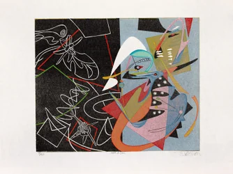 Noc i Dzień, 2016 (drzeworyt)