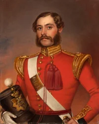 Porucznik William Munro, 39 Pułk Piechoty (Dorsetshire), c.1844 (olej na płótnie)