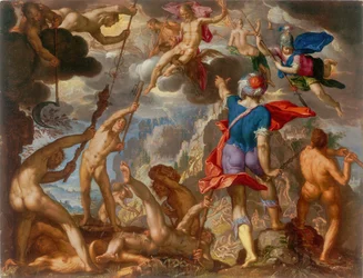 Bitwa między bogami i gigantami, c. 1608.