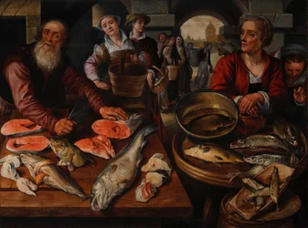 Targ Rybny, 1568 (olej na dębie bałtyckim)