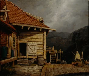 Młyn Svartidiket (olej na płótnie)
