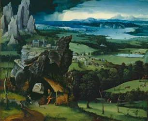 Pejzaż ze św. Hieronima, 1516-7