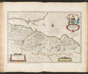 Lothian i Linlitquo z „Guil. i Joannis Blaeu Theatrvm Orbis Terrarvm lub New Atlas. Część piąta” Joan Blaeu