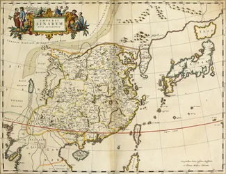 Mapa Chin, z „Atlas Maior Sive Cosmographia Blaviana”, 1662