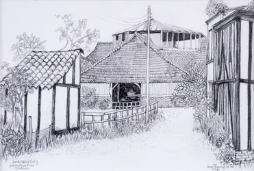 Nabiał Lord Astors, gospodarstwo White Place, Cookham 2012, ołówek