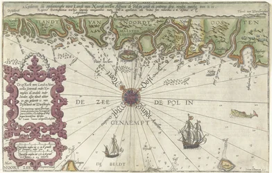 Mapa części wybrzeża Norwegii i Szwecji