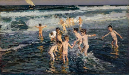 Kąpanie dzieci, 1899