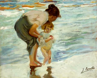Na plaży, 1908