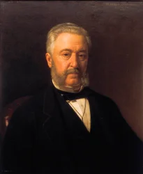 Portret Ramona Campoamora (1817-1901), poety romantycznego. Obraz Joaquina Espaltera y Rulla (1809-1880). Anny 1870. Ateneum w Madrycie.