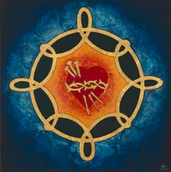 Najświętsze Serce, 2005 (tempera jajowa i 24-karatowe złoto na drewnie)