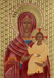 Sovereign Way, 2004 (tempera jajowa i 24-karatowe złoto na drewnie)
