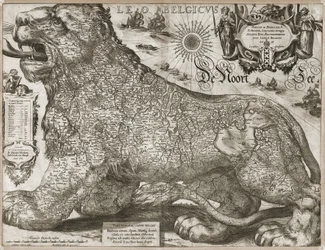Leo Belgicus - mapa Niderlandów (1611)