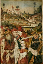Męczeństwo świętej Urszuli (tempera na drewnie świerkowym)