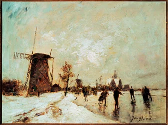 Łyżwiarstwo w Holandii (obraz na płótnie)