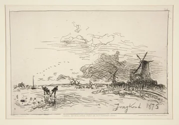 Canal de Hollande, pr?s de Rotterdam (Hiver) [Holland Canal, niedaleko Rotterdamu (zima)]