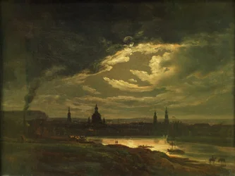 Nocny widok na Drezno