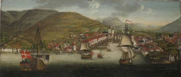 Widok na port w Bergen
