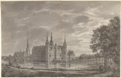 Widok na zamek Frederiksborg od północnego wschodu