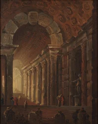 Sklepione schody, ok.1783 (olej na płótnie)