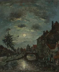 Kanał śródlądowy w Dordrecht, Claire de Lune.