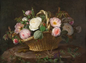 Kosz z kwiatami, ok. 1843