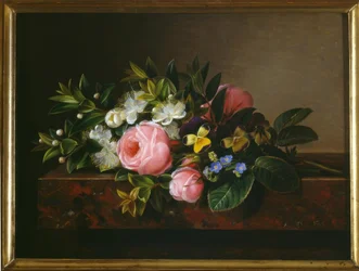 J.L.Jensen, martwa natura z różami