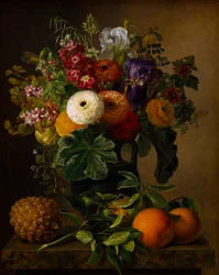 Martwa natura z kwiatami w antycznym wazonie, 1834.