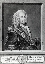 Ludvig Holberg, rycina Johanna Martina Bernigerotha, 1757 r.